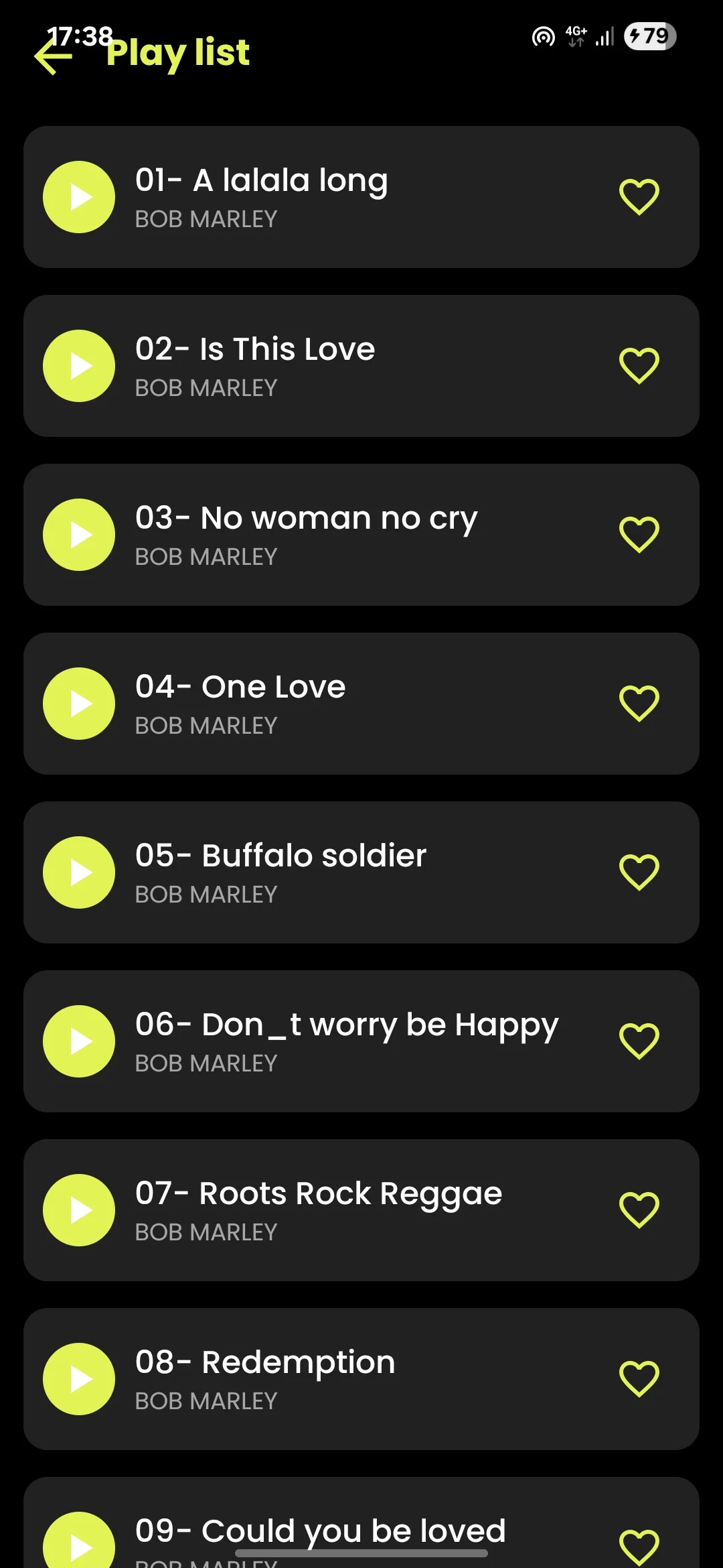 Bob Marley Songs screenshot